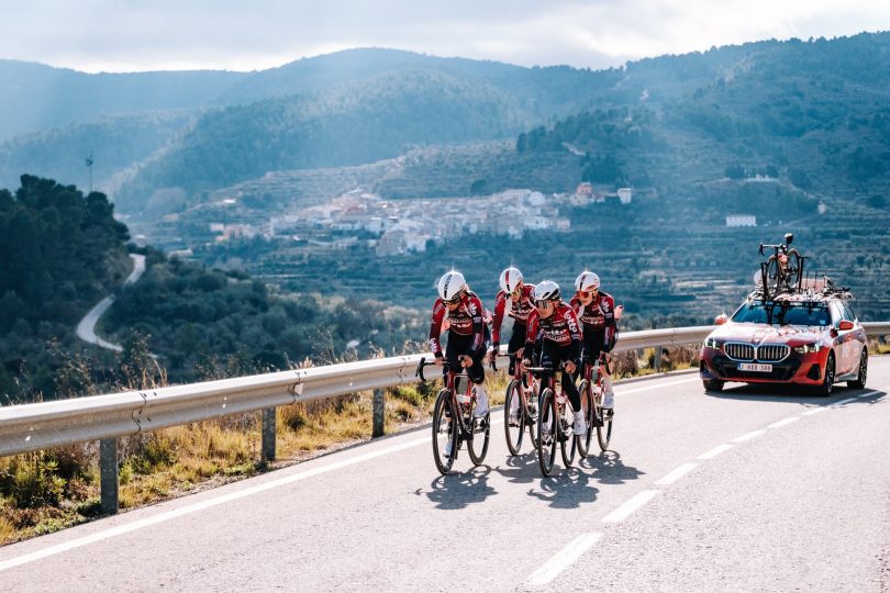 Lotto-Intermarché cycling team during training camp