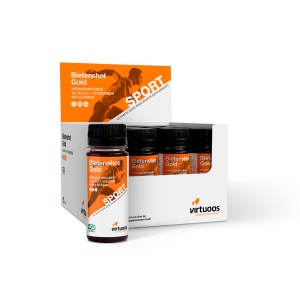 display 16 shots bietenshot gold met single shot op voorgrond